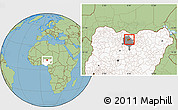 Savanna Style Location Map of Gezawa, highlighted country, highlighted parent region