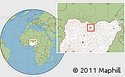 Savanna Style Location Map of Gezawa, highlighted country
