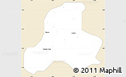 Classic Style Simple Map of Gezawa, single color outside