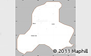 Gray Simple Map of Gezawa, cropped outside