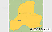 Savanna Style Simple Map of Gezawa, single color outside