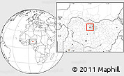 Blank Location Map of Gwarzo, highlighted parent region