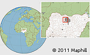 Savanna Style Location Map of Gwarzo, highlighted country, highlighted parent region