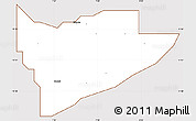 Classic Style Simple Map of Gwarzo, cropped outside
