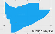 Political Simple Map of Gwarzo, single color outside
