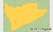 Savanna Style Simple Map of Gwarzo, single color outside