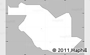 Gray Simple Map of Kabo, single color outside