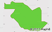 Political Simple Map of Kabo, cropped outside