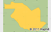 Savanna Style Simple Map of Kabo, single color outside