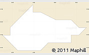 Classic Style Simple Map of Kano, single color outside
