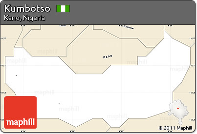 Classic Style Simple Map of Kumbotso