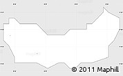 Silver Style Simple Map of Kumbotso, single color outside
