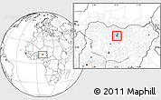 Blank Location Map of Kura, highlighted parent region
