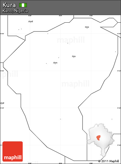 Blank Simple Map of Kura