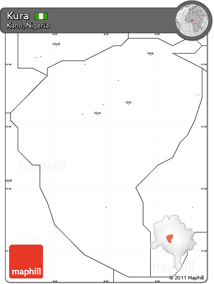 Blank Simple Map of Kura