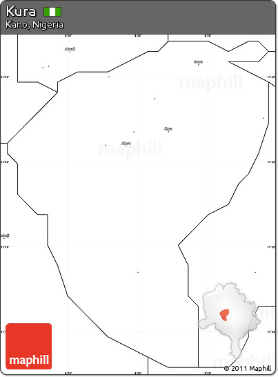 Blank Simple Map of Kura