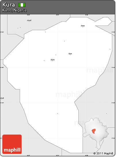 Silver Style Simple Map of Kura