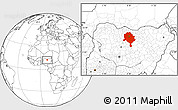 Blank Location Map of Kano