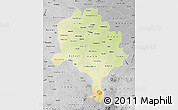Physical Map of Kano, desaturated