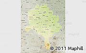 Physical Map of Kano, semi-desaturated
