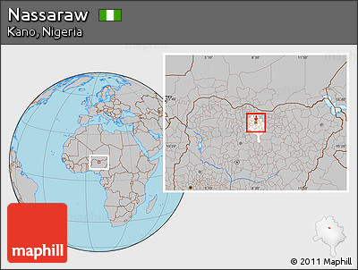 Gray Location Map of Nassaraw, highlighted parent region