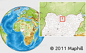 Physical Location Map of Nassaraw, highlighted country