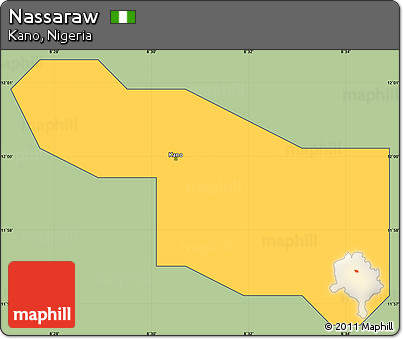 Savanna Style Simple Map of Nassaraw, cropped outside