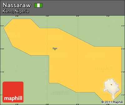 Savanna Style Simple Map of Nassaraw, single color outside