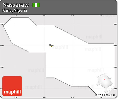 Silver Style Simple Map of Nassaraw, cropped outside