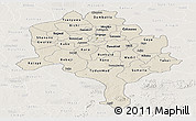 Shaded Relief Panoramic Map of Kano, lighten