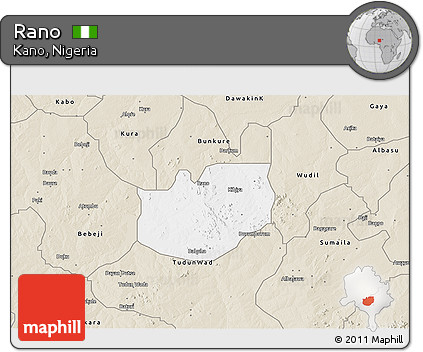 Classic Style 3D Map of Rano