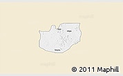 Classic Style 3D Map of Rano, single color outside