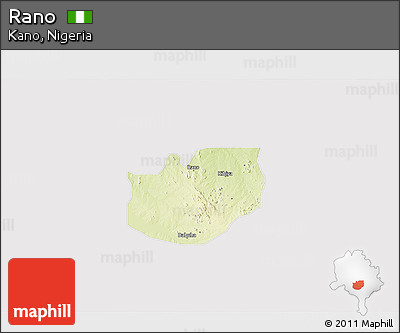 Physical 3D Map of Rano, cropped outside