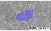 Political 3D Map of Rano, desaturated