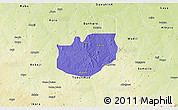Political 3D Map of Rano, physical outside