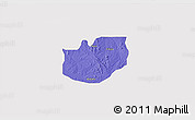 Political 3D Map of Rano, single color outside