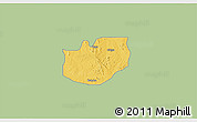 Savanna Style 3D Map of Rano, single color outside