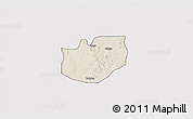 Shaded Relief 3D Map of Rano, single color outside