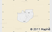 Classic Style Map of Rano, single color outside