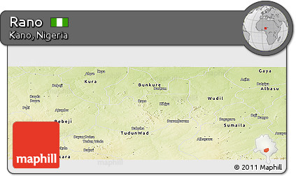 Physical Panoramic Map of Rano