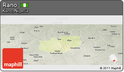Physical Panoramic Map of Rano, semi-desaturated