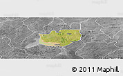 Satellite Panoramic Map of Rano, desaturated