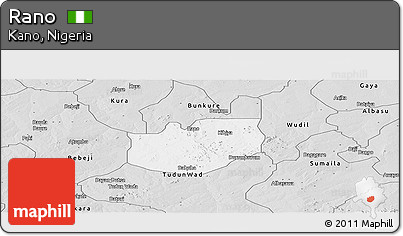 Silver Style Panoramic Map of Rano