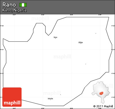 Blank Simple Map of Rano, cropped outside