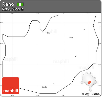 Blank Simple Map of Rano, cropped outside