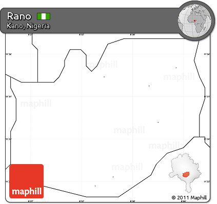 Blank Simple Map of Rano, no labels