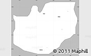 Gray Simple Map of Rano, single color outside