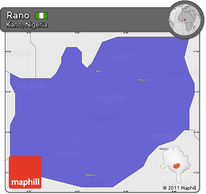 Political Simple Map of Rano, single color outside, borders and labels