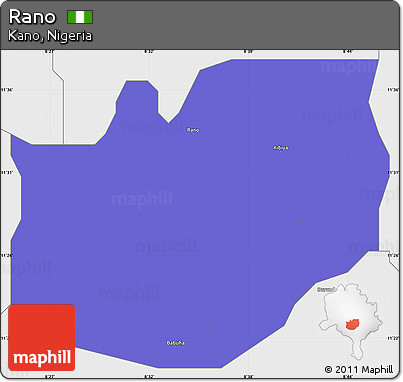 Political Simple Map of Rano, single color outside, borders and labels