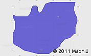 Political Simple Map of Rano, single color outside